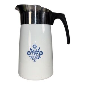 Corning Ware Blue Cornflower 9 Cup Percolator Coffee Pot Carafe No Filter Top